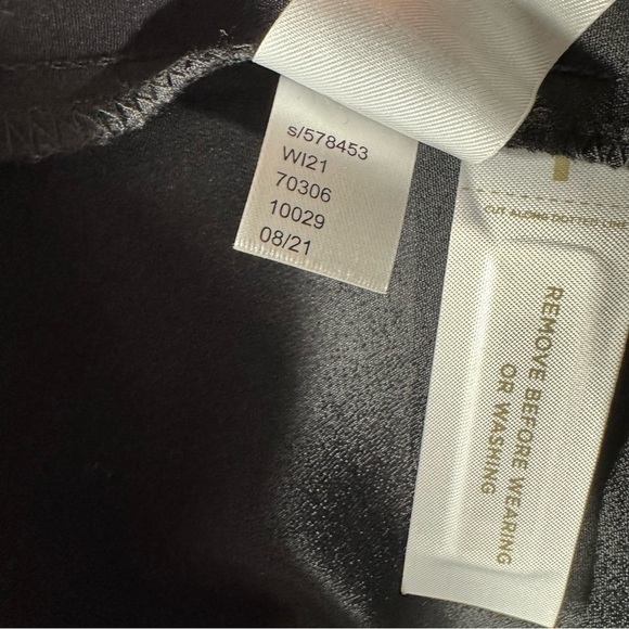 LOFT black Floral Long Sleeve Tie Waist Dress Sz L - Picture 14 of 14